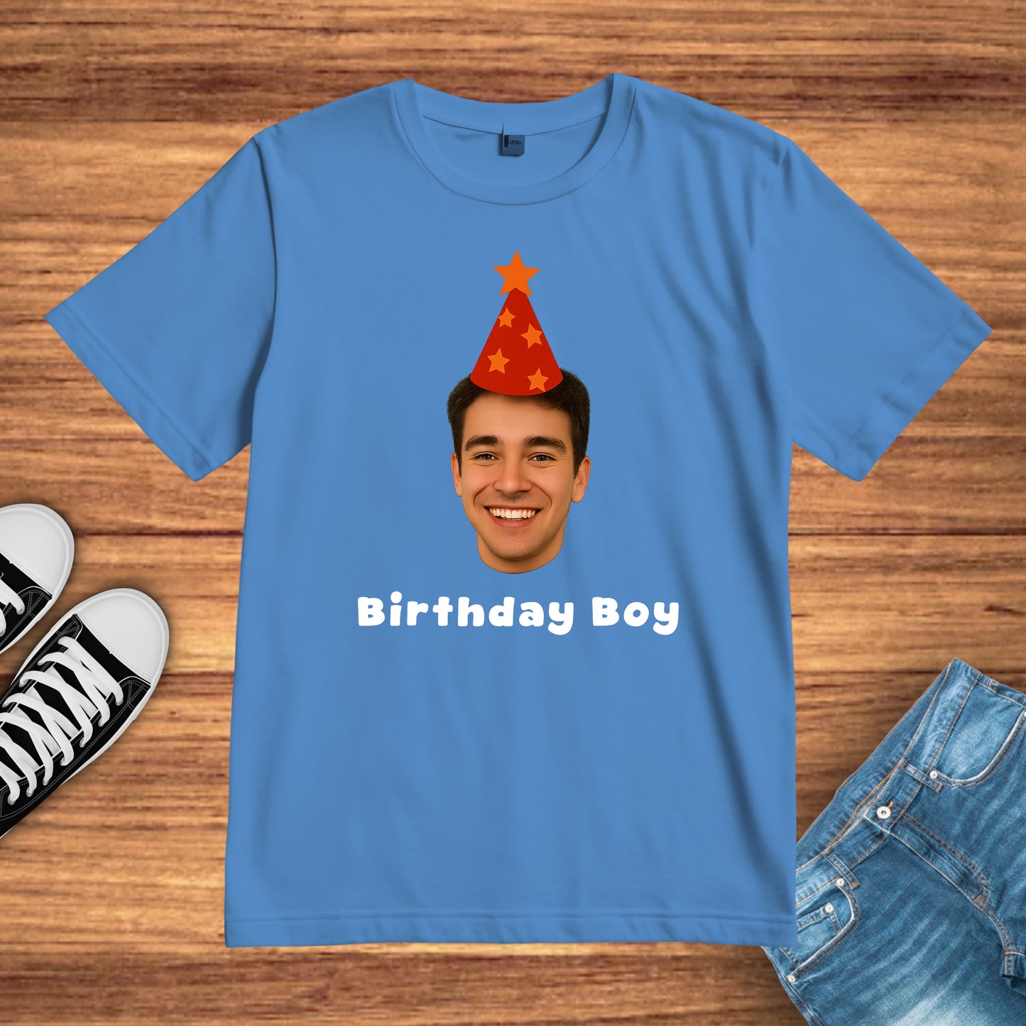 Custom Birthday Photo Name Shirt and sweatshirt, Personalized Text and Photo Shirt Birthday Gift, Gift For Father Mother Gift for Him Her