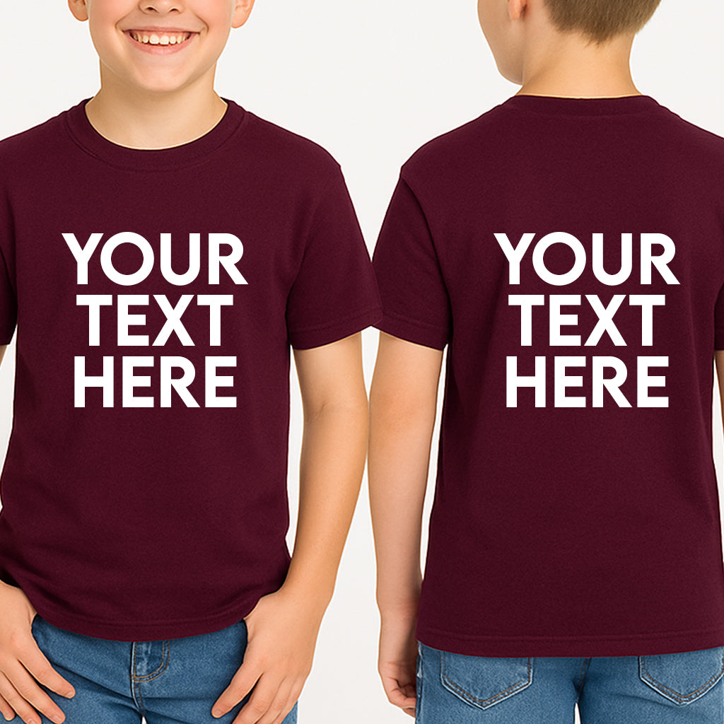 Personalised Printed T-shirt Add Custom Text Personalized T-Shirt Add Your Own Text Custom T-shirt Custom Text on Shirt Gift for Him & Her