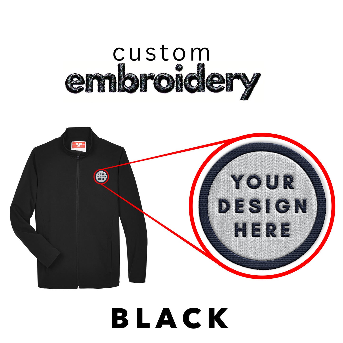 Custom Embroidered Zipper Jacket with Custom Logo Embroidery | Personalized Gift Men's Leader Soft Shell Jacket Customized Gift For Him Her