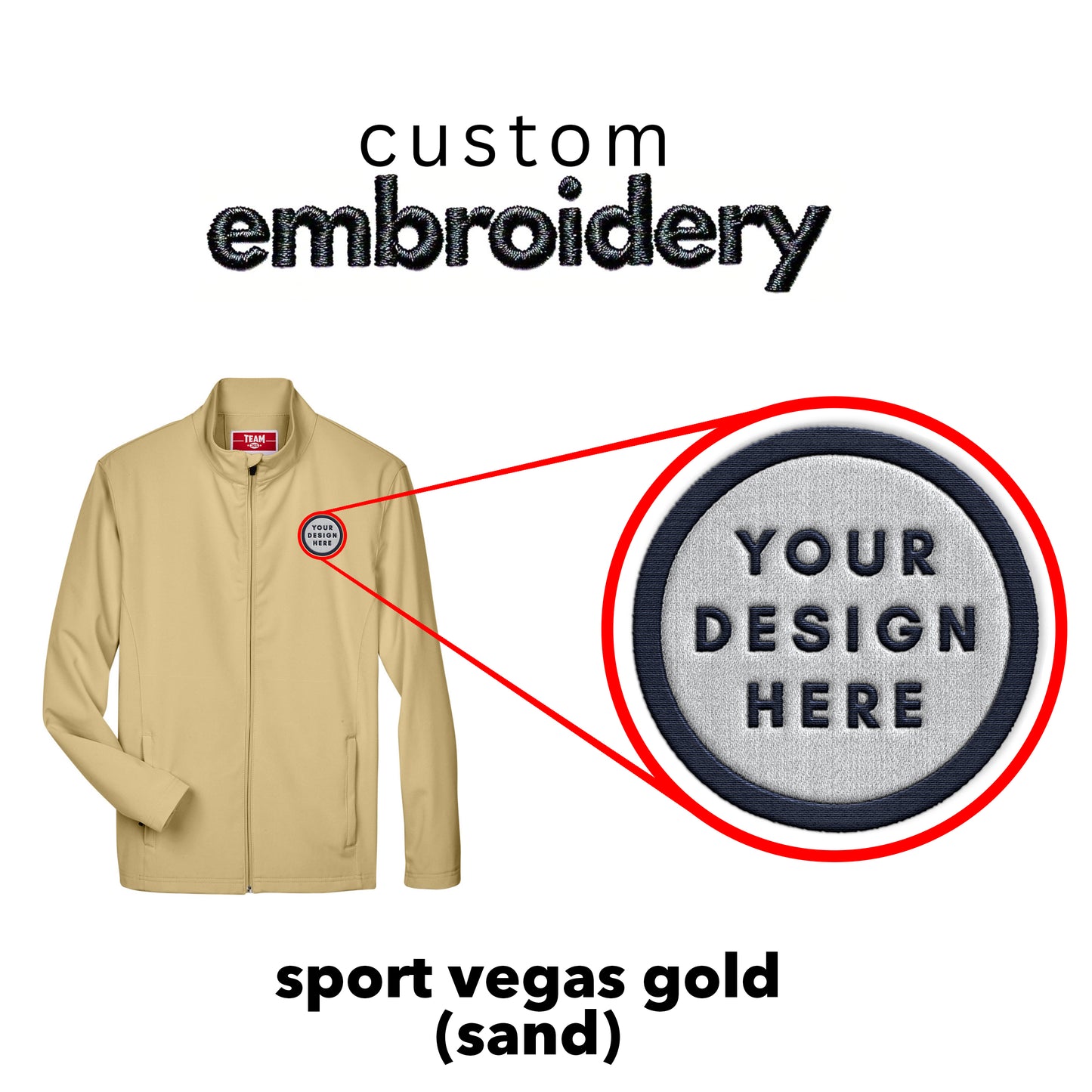 Custom Embroidered Zipper Jacket with Custom Logo Embroidery | Personalized Gift Men's Leader Soft Shell Jacket Customized Gift For Him Her
