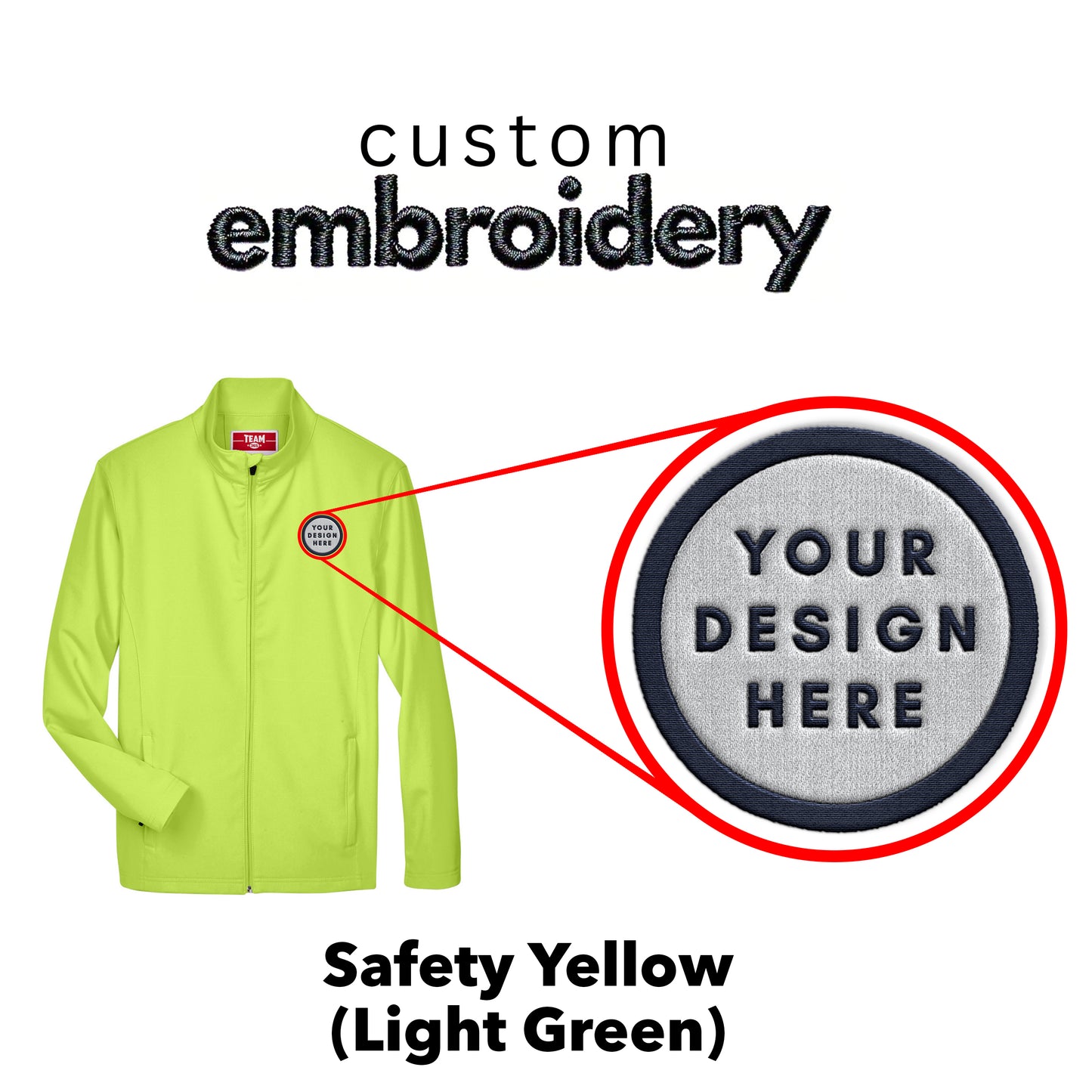 Custom Embroidered Zipper Jacket with Custom Logo Embroidery | Personalized Gift Men's Leader Soft Shell Jacket Customized Gift For Him Her