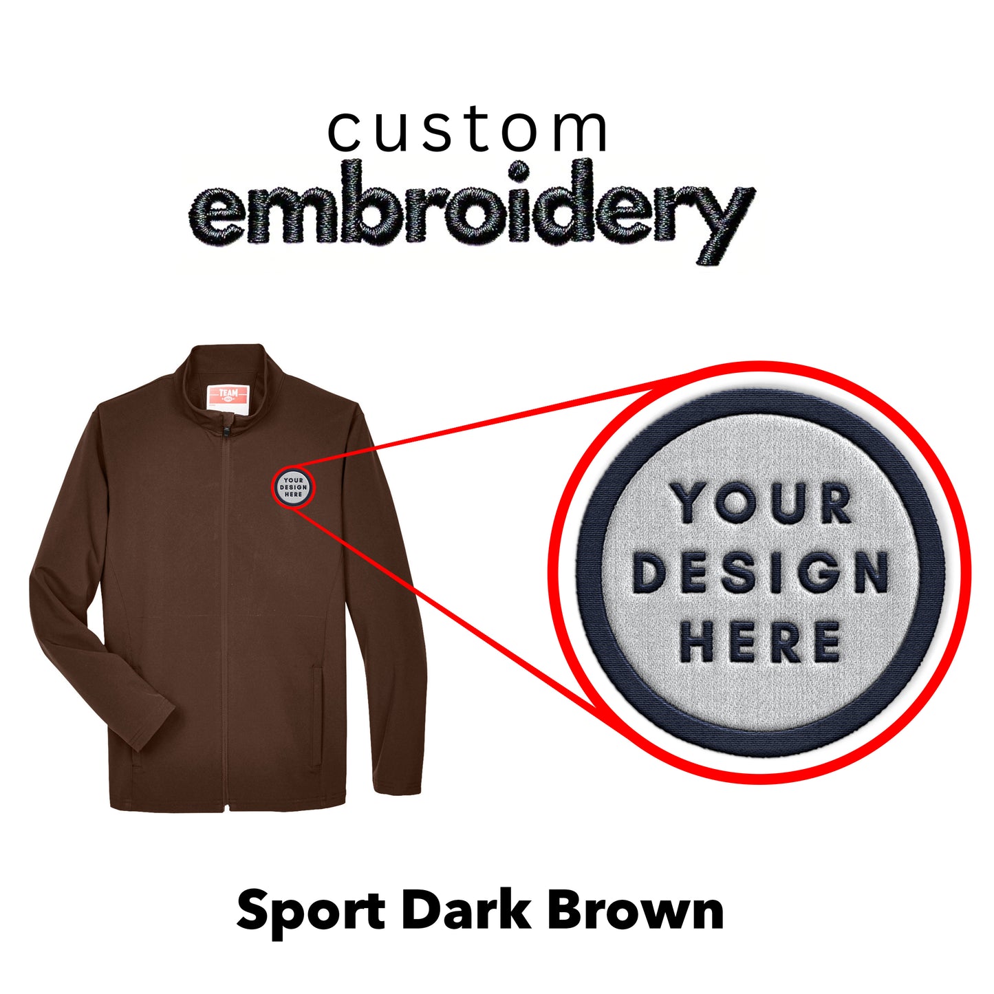 Custom Embroidered Zipper Jacket with Custom Logo Embroidery | Personalized Gift Men's Leader Soft Shell Jacket Customized Gift For Him Her