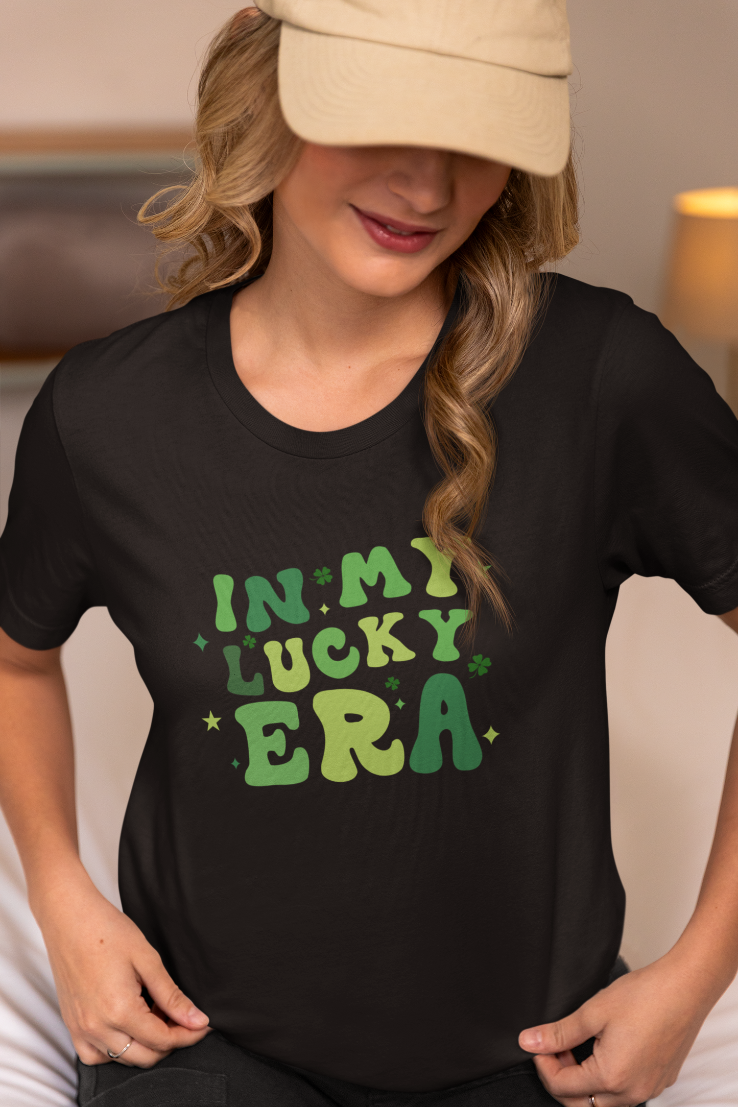 In My Lucky Era St. Patrick’s Day Shirt Trendy Shamrock Tee Retro Irish Clover T-Shirt Lucky Girl Aesthetic St. Patty’s Day Outfit