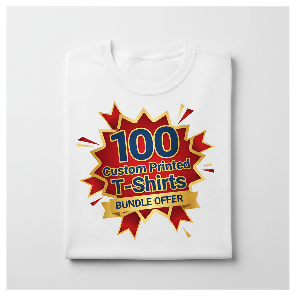 100 Custom Printed T-Shirt