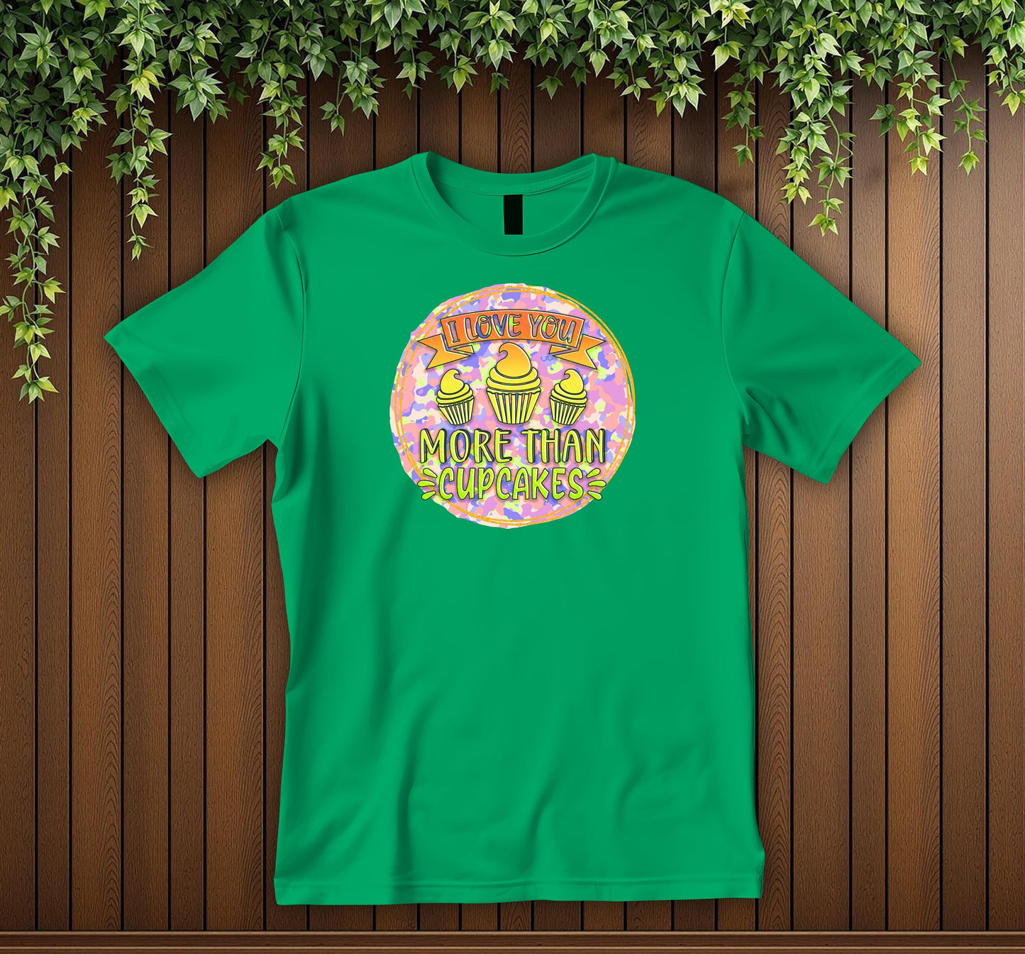 Cute Love T-Shirt - "I Love You More Than Cupcakes" Shirt Funny Romantic Gift Cupcake Lover Tee Sweet Love Apparel Unisex T-shirt