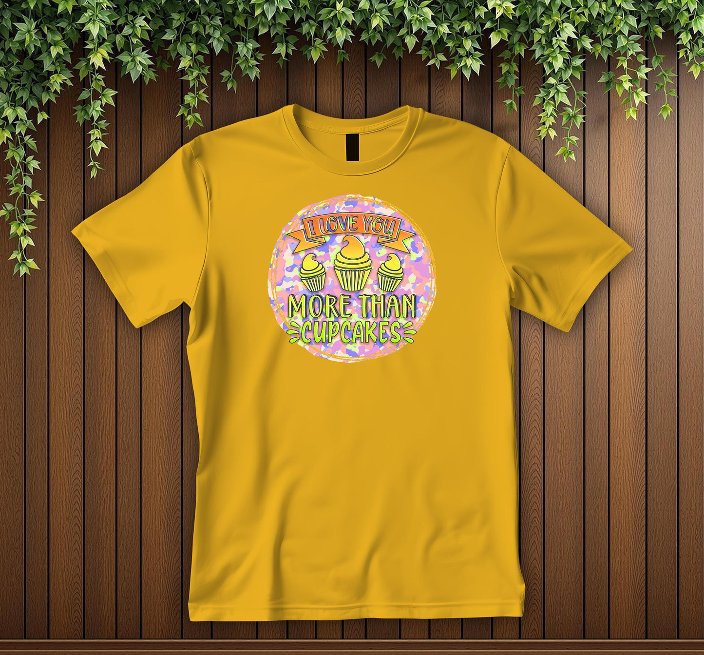 Cute Love T-Shirt - "I Love You More Than Cupcakes" Shirt Funny Romantic Gift Cupcake Lover Tee Sweet Love Apparel Unisex T-shirt