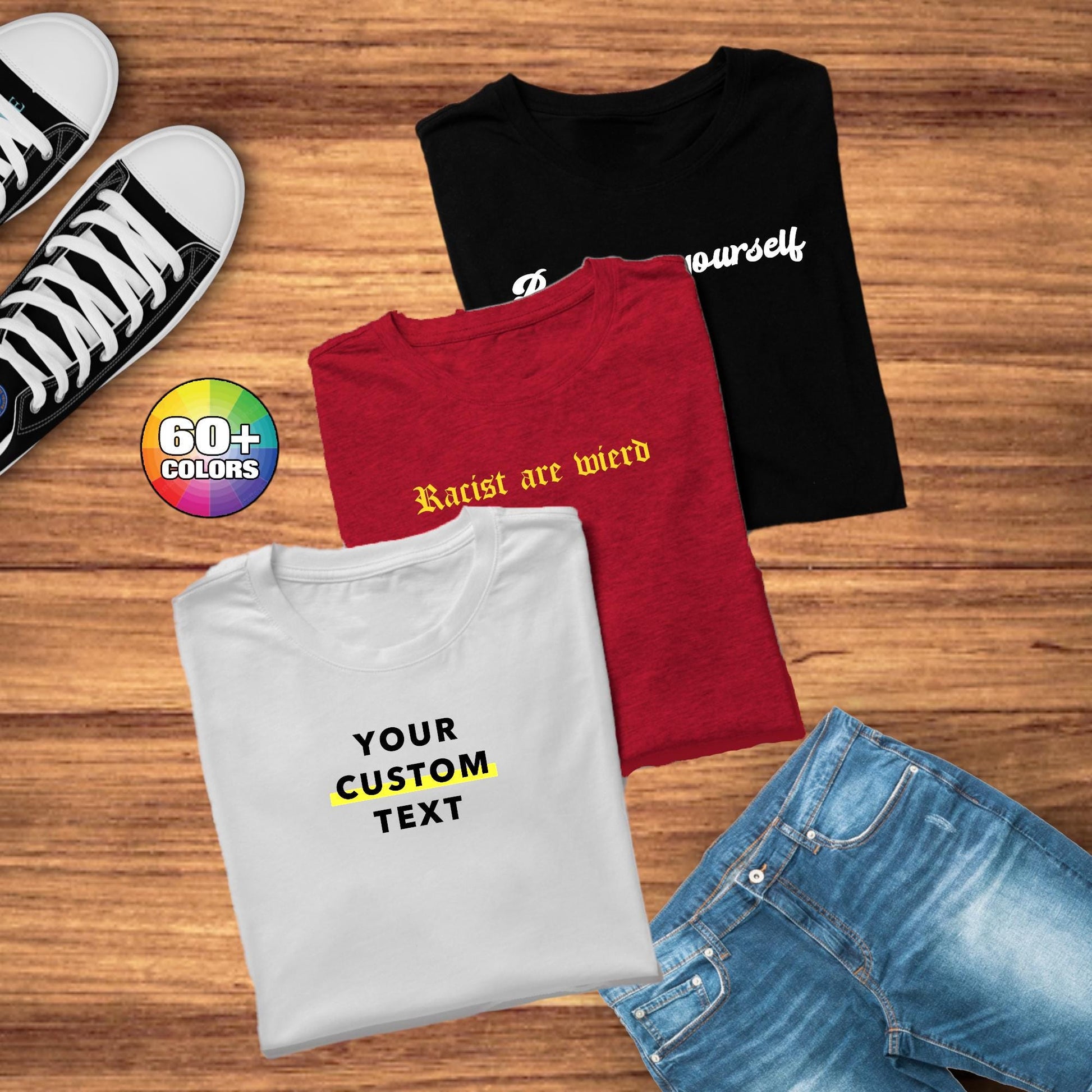 Personalized Text Gildan T-Shirt or Sweatshirt: Custom Message Tee