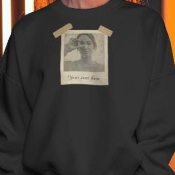 Custom Vintage Photo, Custom Shirt and Sweatshirt with Picture Personalized Birthday Gift, Gift for Mom & Dad Gift for him Gift for her