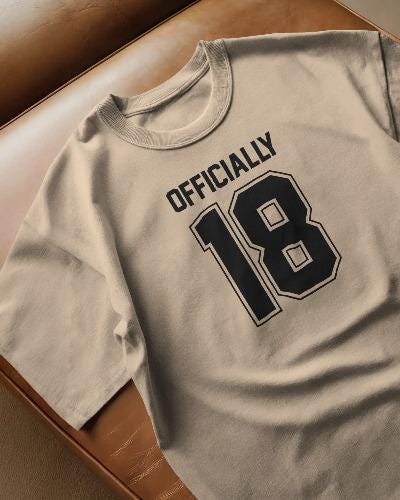 Personalized Birthday T-Shirt or Sweatshirt: Custom Age, Gildan Softstyle