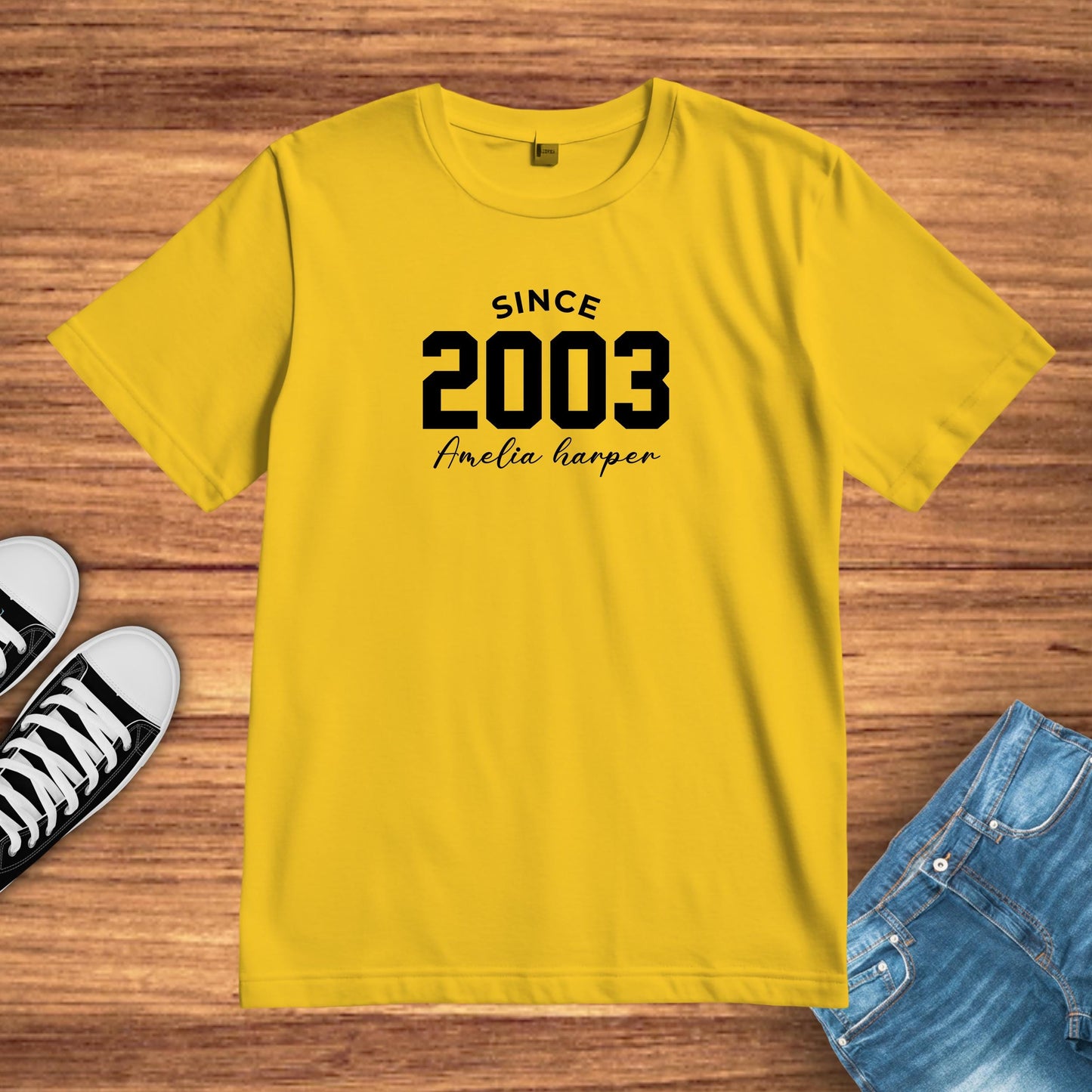 Personalized Name & Birth Year Gildan T-Shirt or Sweatshirt: Custom Birthday Gift