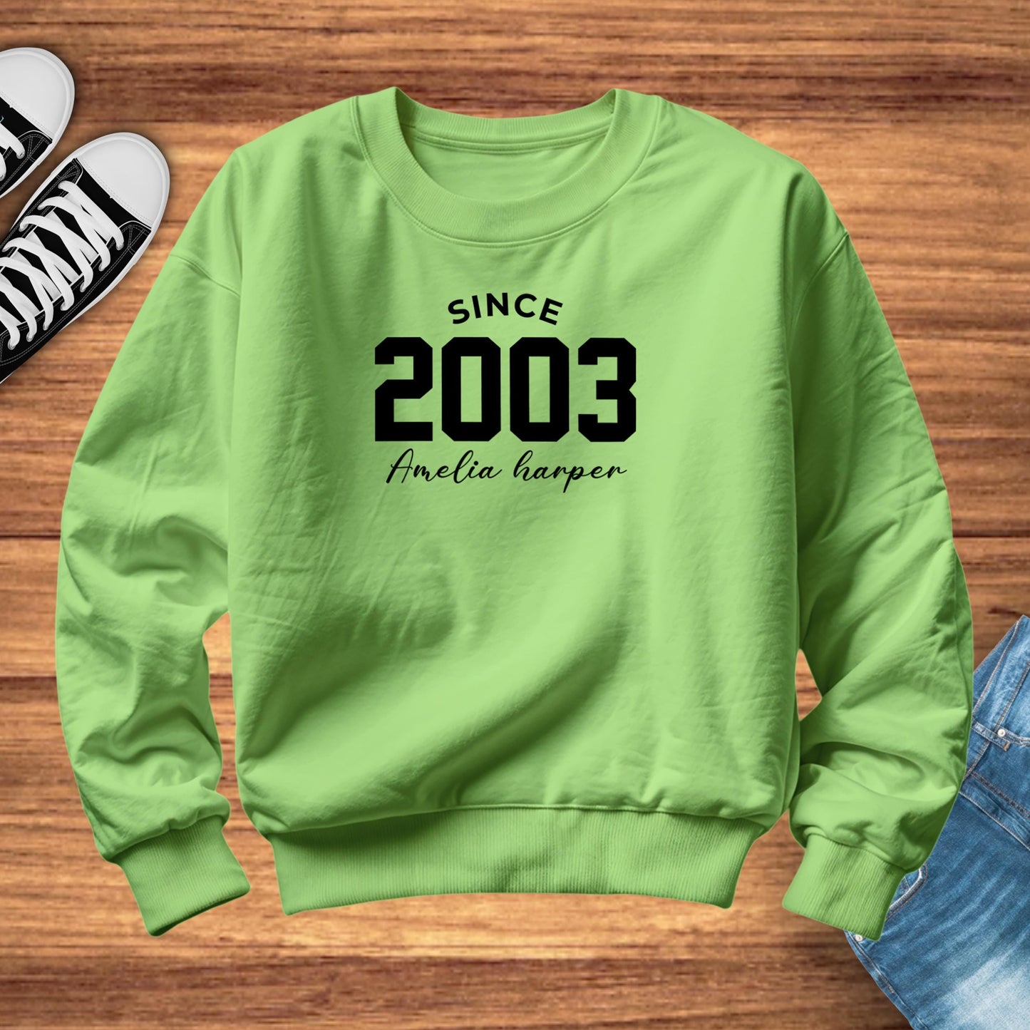 Personalized Name & Birth Year Gildan T-Shirt or Sweatshirt: Custom Birthday Gift
