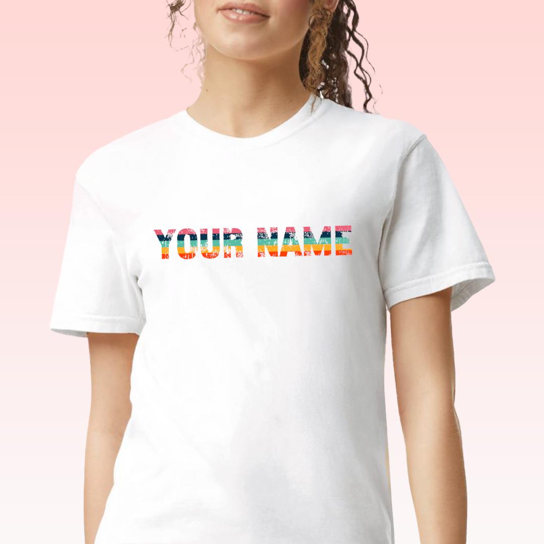 Custom Retro Name Tee, Personalized Tshirt, Custom Name Personalized Gift, Retro shirt & sweatshirt Gift for Dad, Gift for Him, Gift for Her
