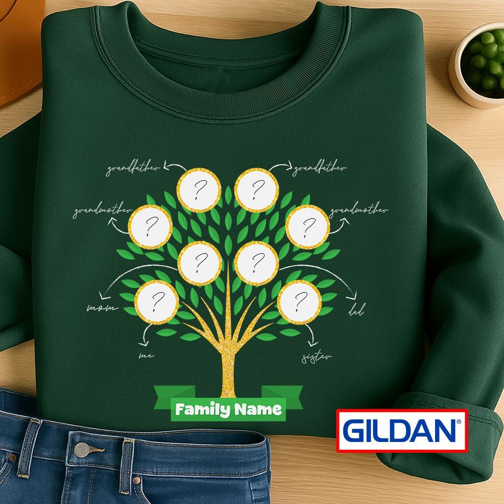 Custom Family Picture Tree Shirt: Personalized Reunion Tee