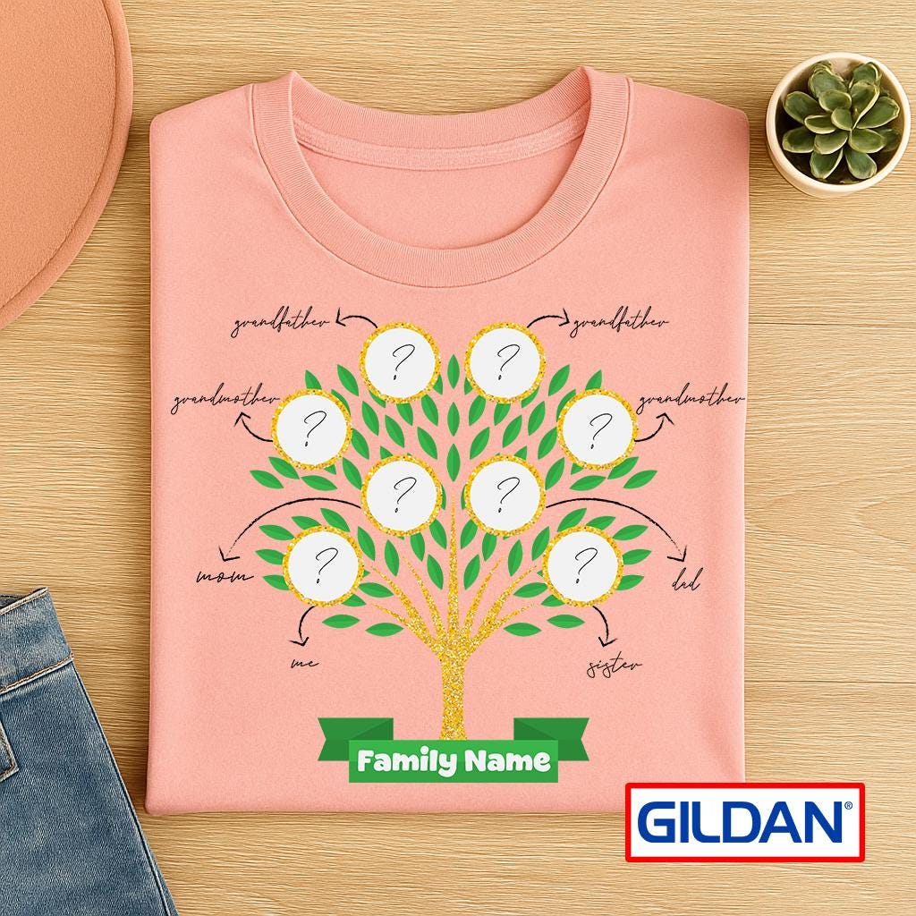 Custom Family Picture Tree Shirt: Personalized Reunion Tee
