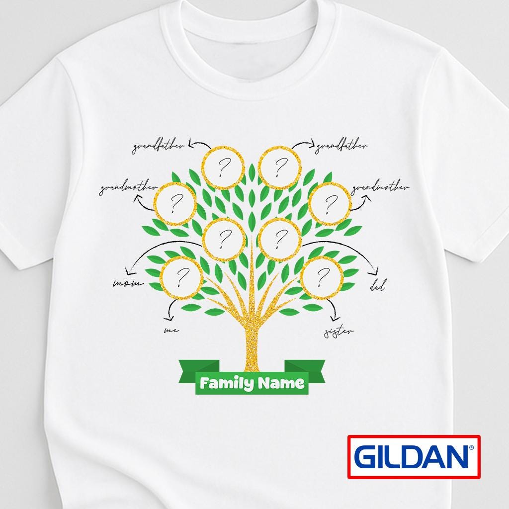 Custom Family Picture Tree Shirt: Personalized Reunion Tee