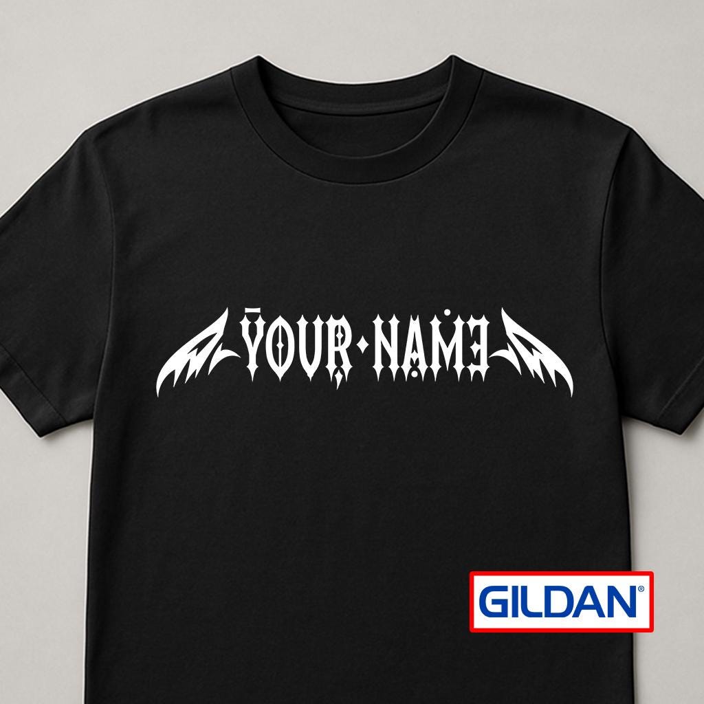 Custom Gothic Text T-Shirt or Sweatshirt: Personalized Unisex Tee