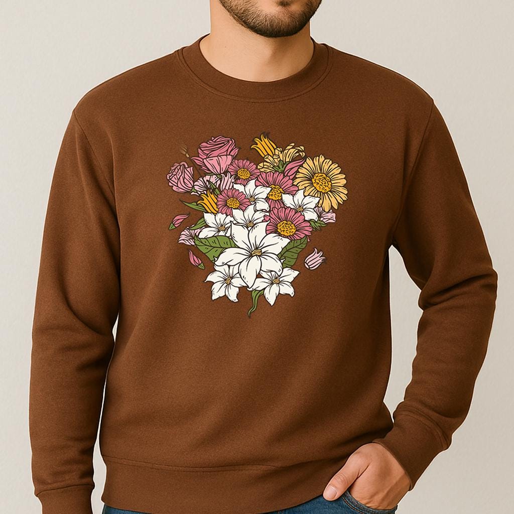 Floral Print T-Shirt: Nature Inspired Unisex Tee