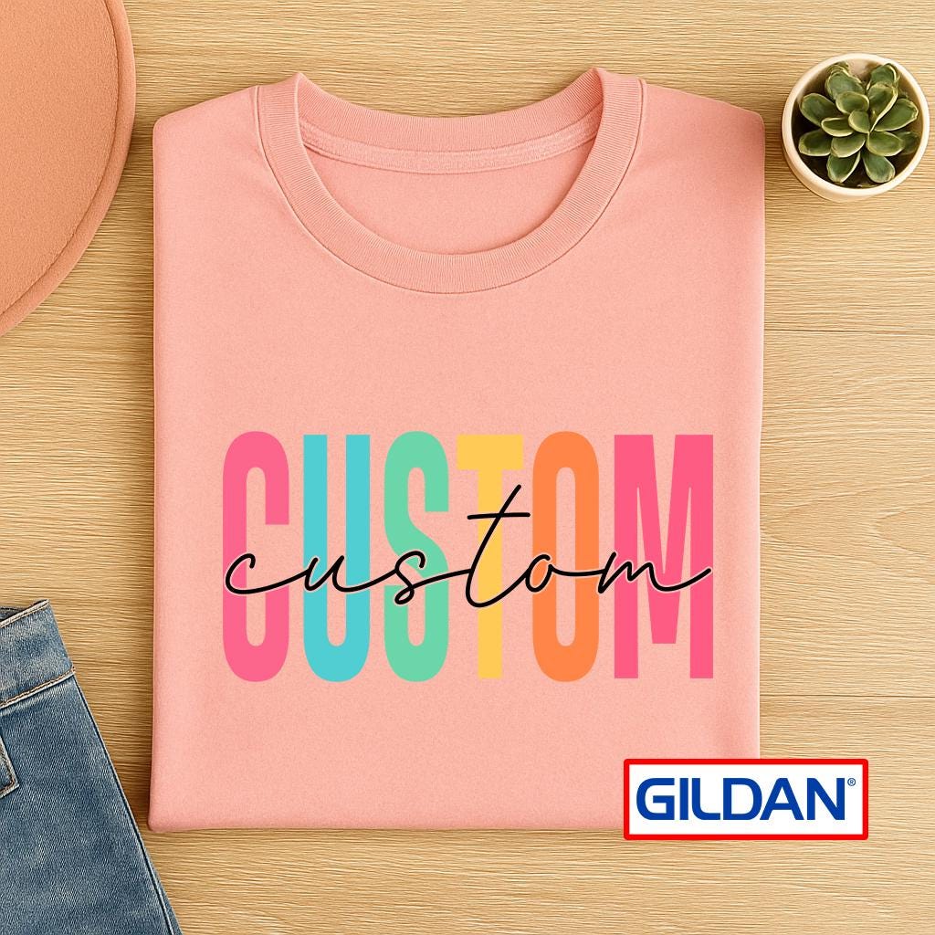 Personalized Gildan Text Shirt: Custom Tee or Sweatshirt