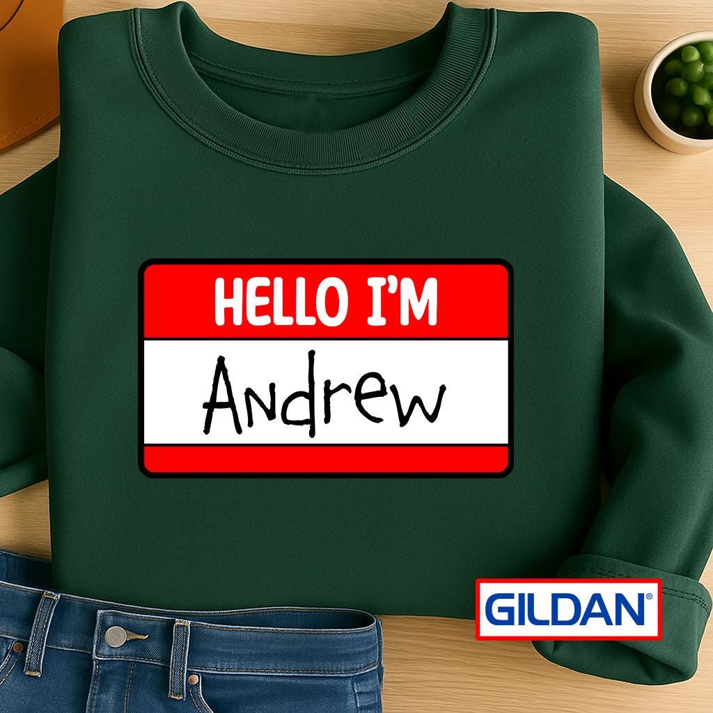 Custom Name Gildan Shirt: Personalized Retro Tee or Sweatshirt