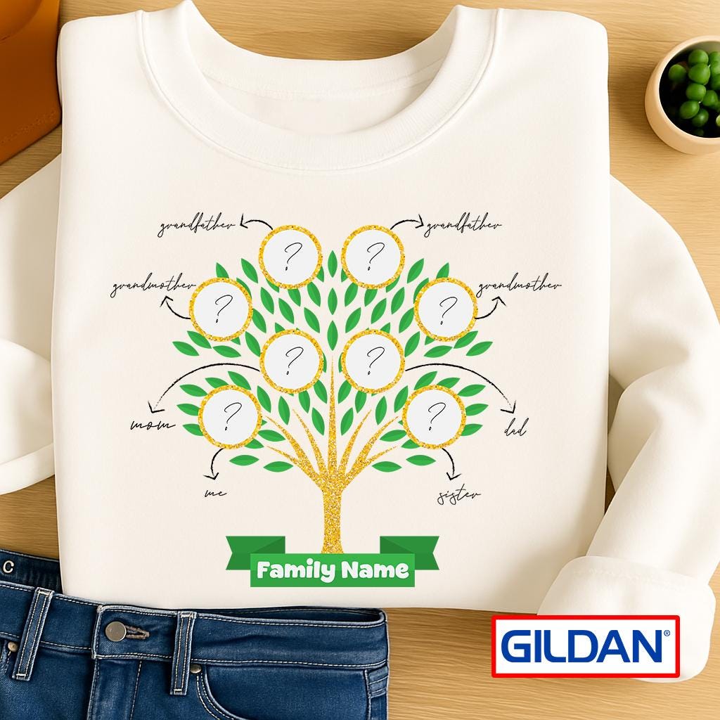 Custom Family Picture Tree Shirt: Personalized Reunion Tee