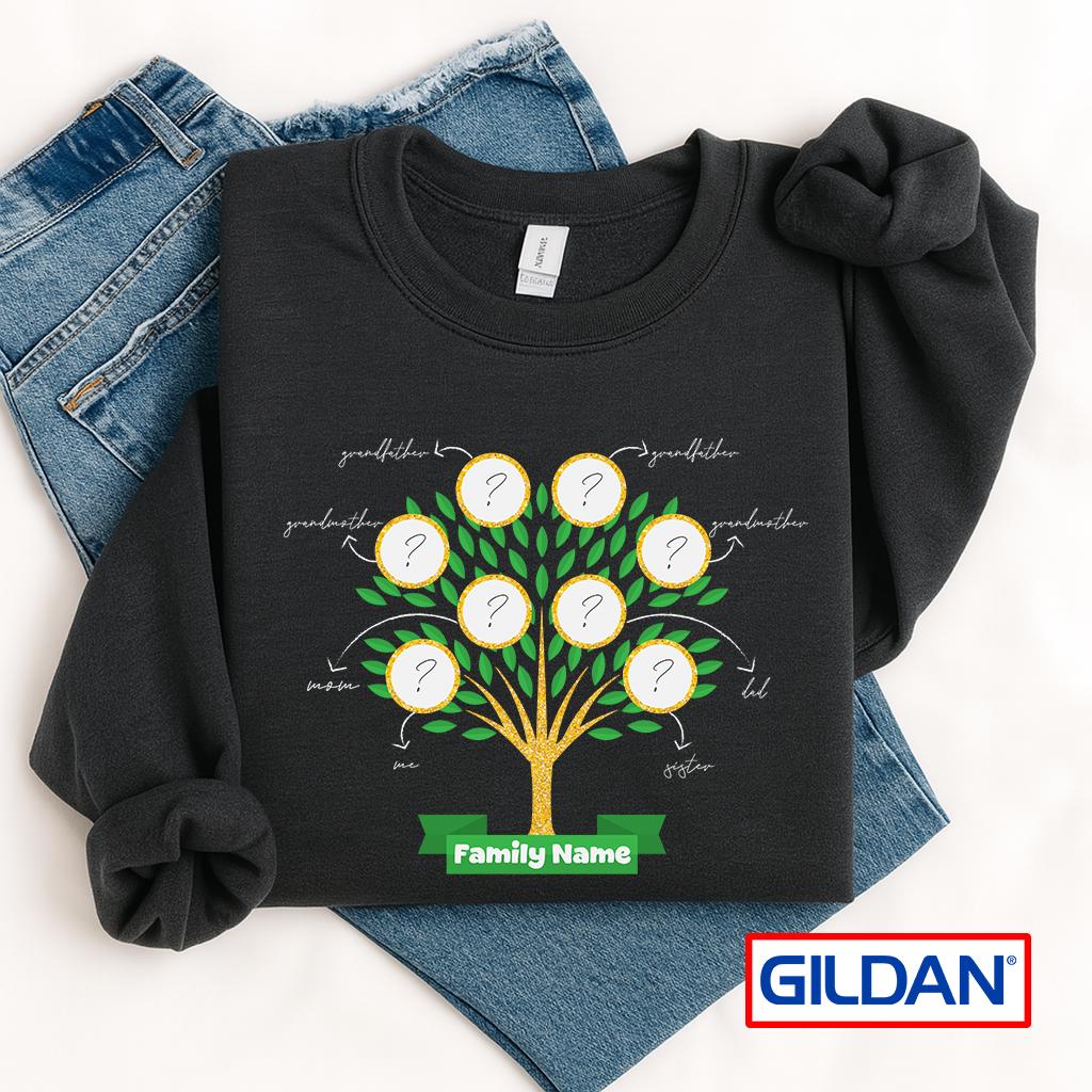 Custom Family Picture Tree Shirt: Personalized Reunion Tee