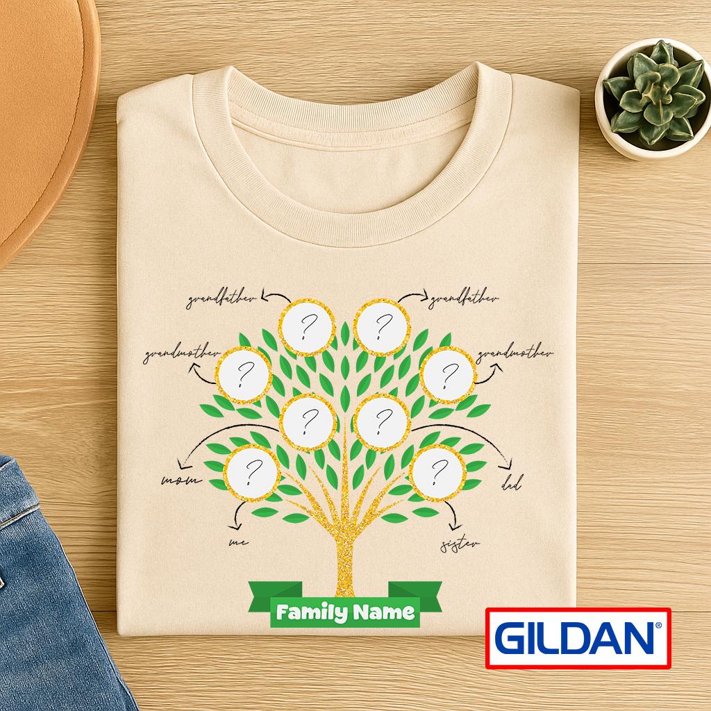 Custom Family Picture Tree Shirt: Personalized Reunion Tee