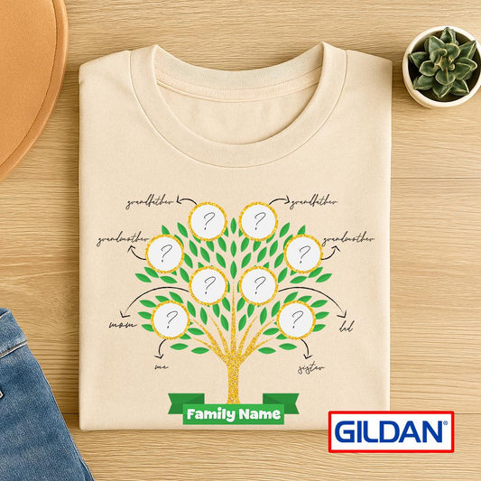 Custom Family Picture Tree Shirt: Personalized Reunion Tee