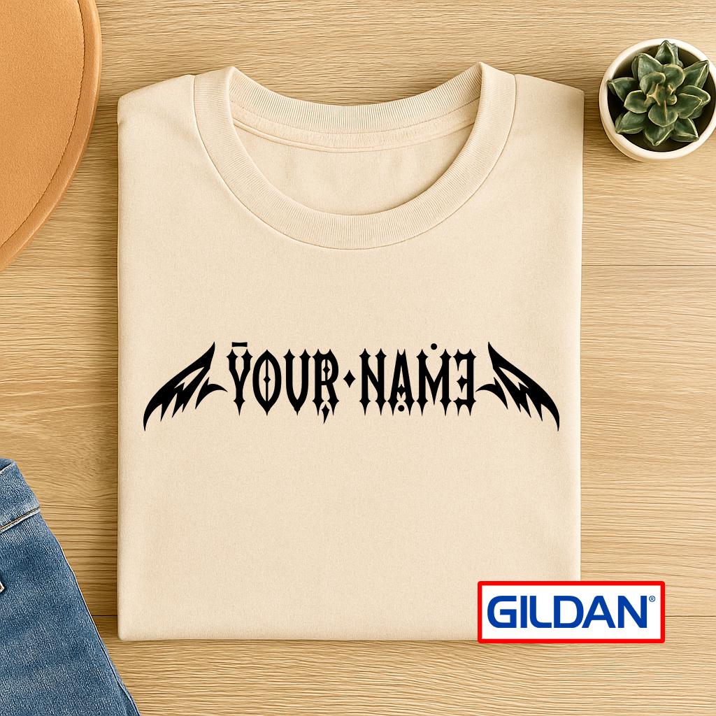 Custom Gothic Text T-Shirt or Sweatshirt: Personalized Unisex Tee
