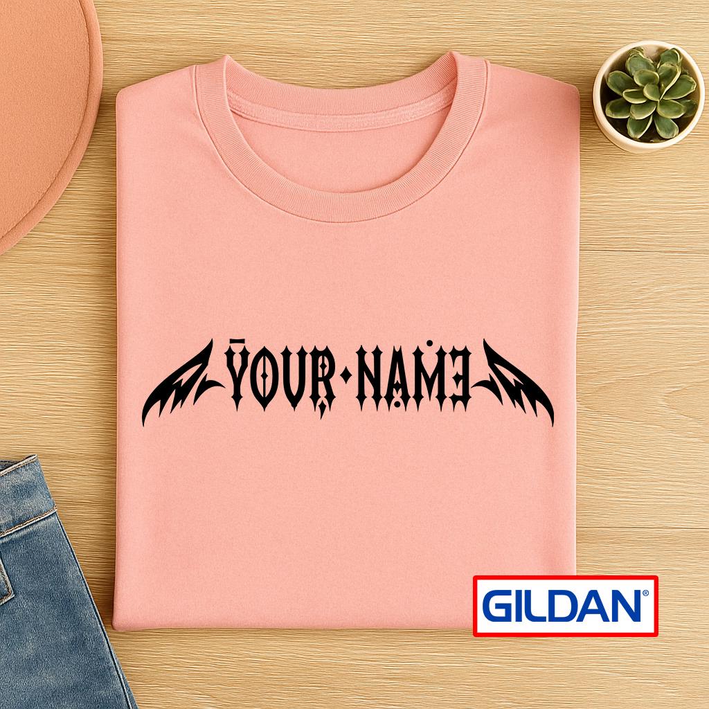 Custom Gothic Text T-Shirt or Sweatshirt: Personalized Unisex Tee