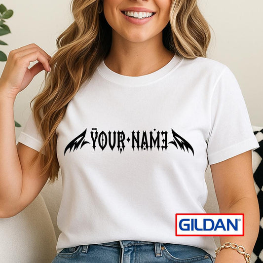 Custom Gothic Text T-Shirt or Sweatshirt: Personalized Unisex Tee