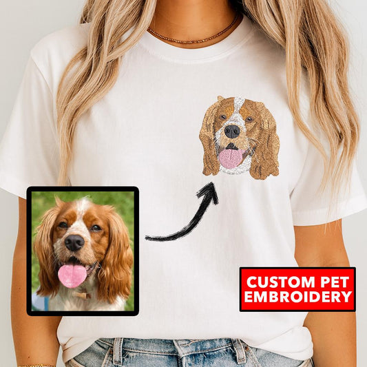 Custom Pet Embroidered Shirt,Personalized Embroidery for Pet Lovers, Custom Embroidery, Embroidered shirt, Personalized shirt, Gift, Unisex