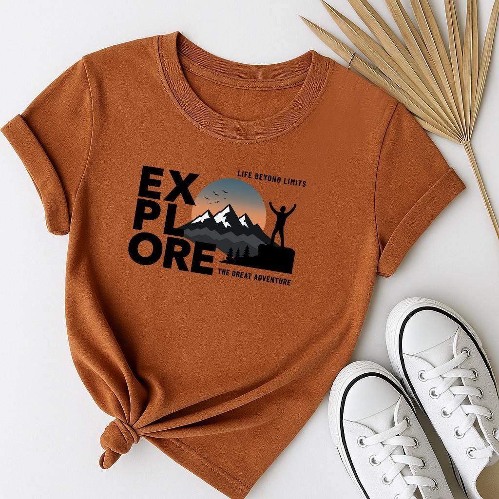 Comfort Colors Explore Shirt: Adventure Hiking Camping Tee