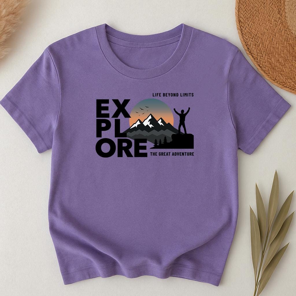 Comfort Colors Explore Shirt: Adventure Hiking Camping Tee