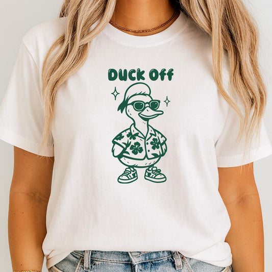 Funny Duck Off Graphic T-Shirt: Retro Sarcastic Tee