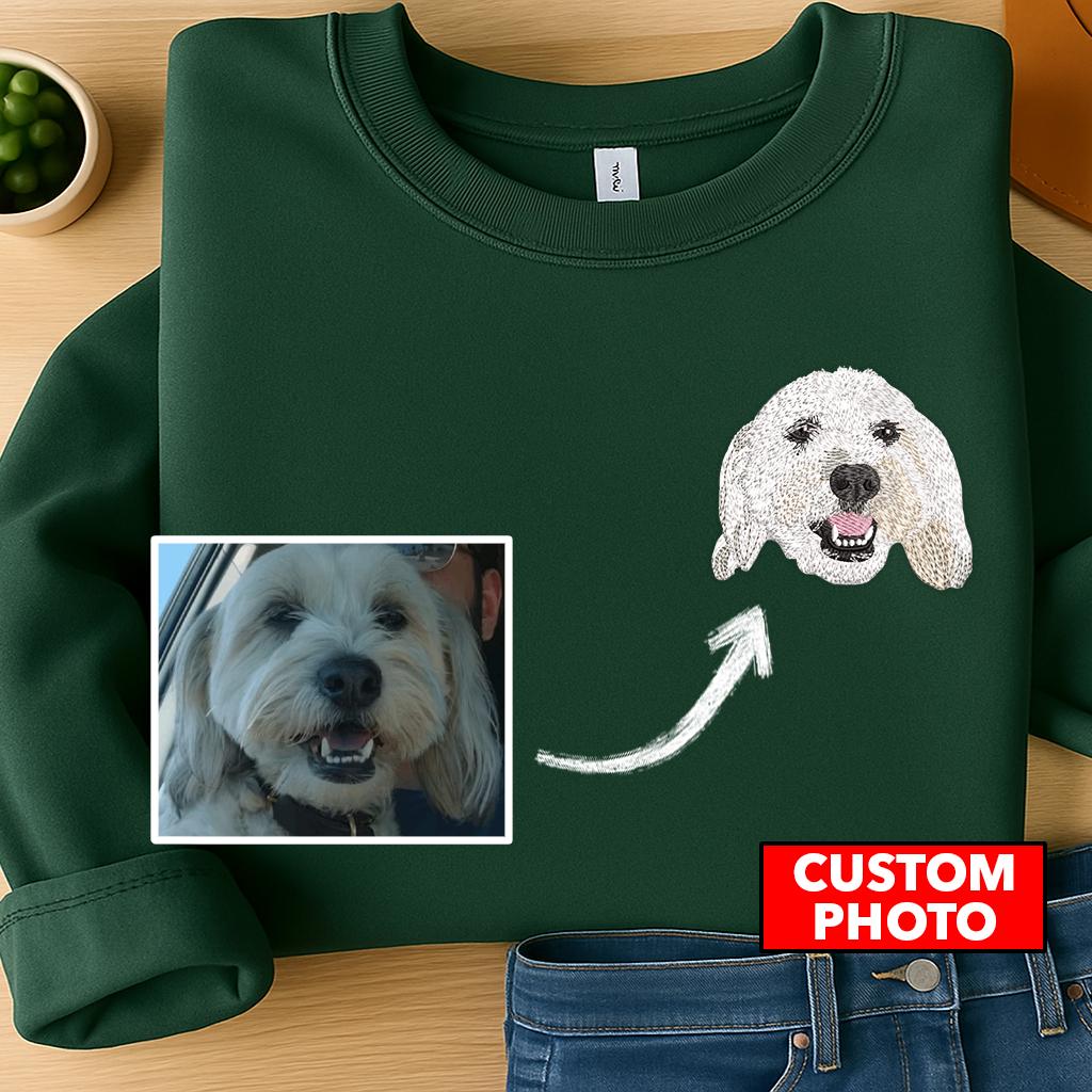 Custom Pet Embroidered Shirt,Personalized Embroidery for Pet Lovers, Custom Embroidery, Embroidered shirt, Personalized shirt, Gift, Unisex