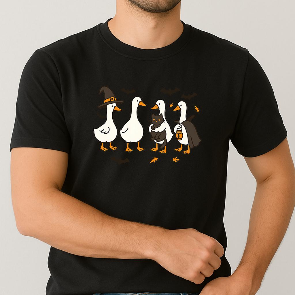 Halloween Ghost Goose Shirt: Spooky Graphic Tee