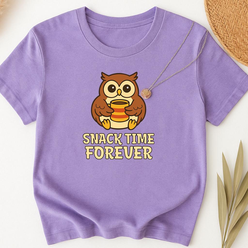 Comfort colorsĀ® Snack Time Forever Graphic Tee, Foodie shirt, Snack Lover, Funny tee, Novelty Snack Shirt, Unisex