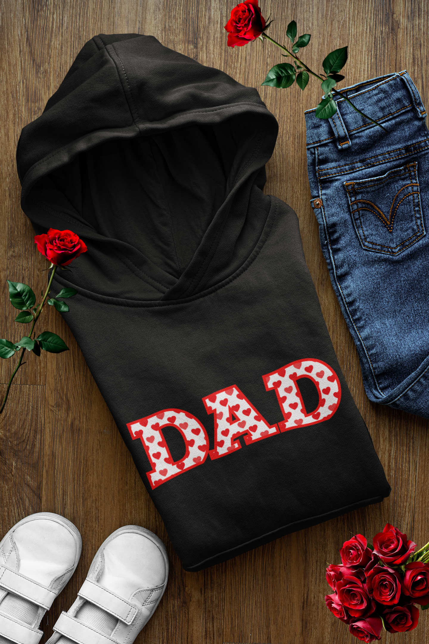 Mom & Dad Matching Hoodies Cute Couple Hoodie Set Valentine's Day Gift for Parents Cozy Family Pullover