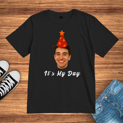 Custom Birthday Photo Name Shirt and sweatshirt, Personalized Text and Photo Shirt Birthday Gift, Gift For Father Mother Gift for Him Her