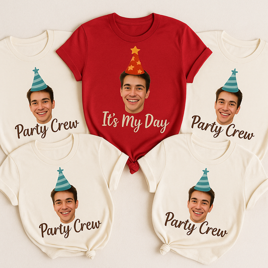 Custom Birthday Photo Name Shirt and sweatshirt, Personalized Text and Photo Shirt Birthday Gift, Gift For Father Mother Gift for Him Her
