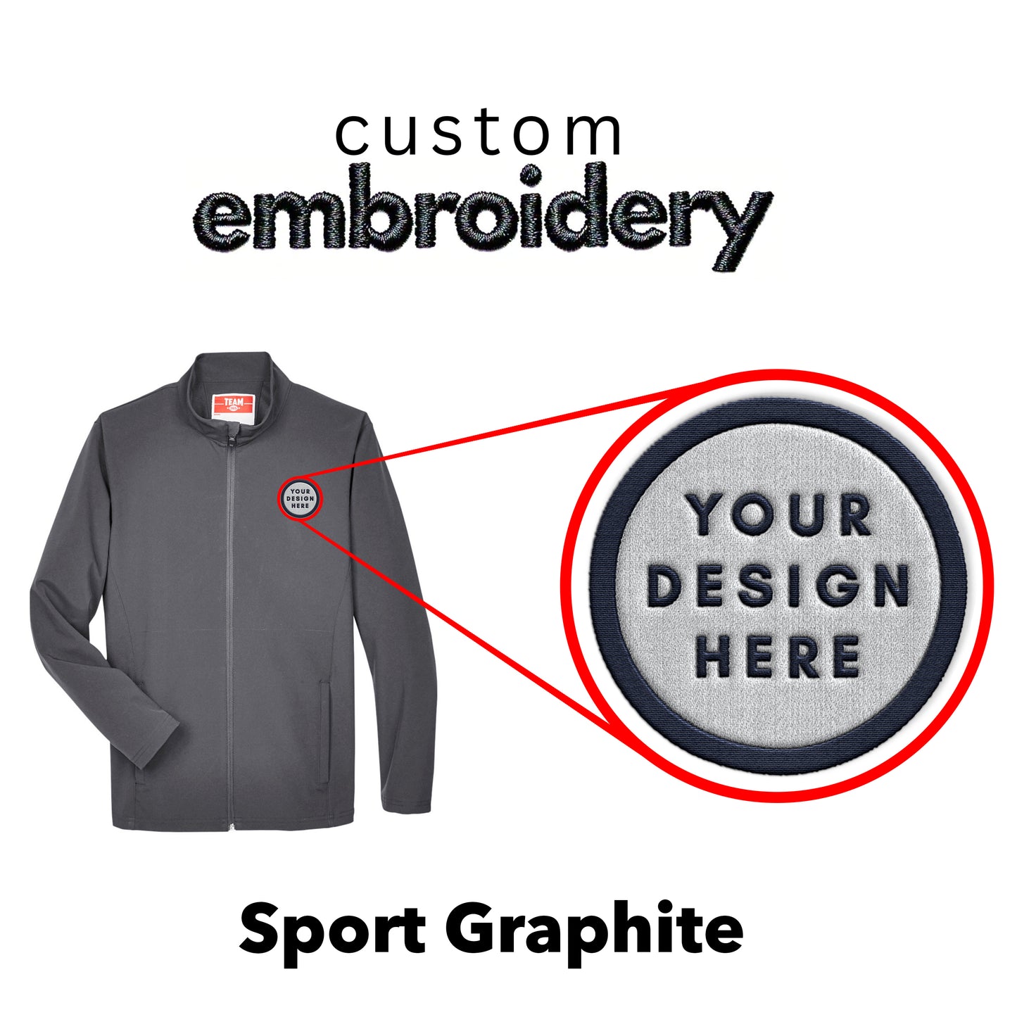 Custom Embroidered Zipper Jacket with Custom Logo Embroidery | Personalized Gift Men's Leader Soft Shell Jacket Customized Gift For Him Her