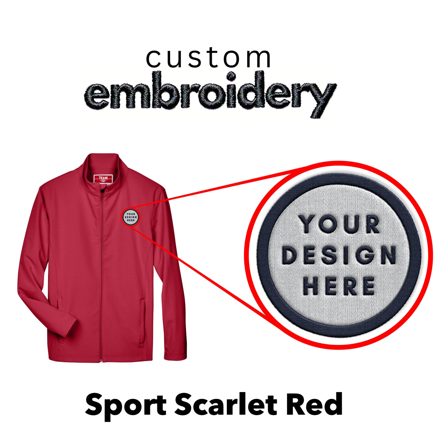Custom Embroidered Zipper Jacket with Custom Logo Embroidery | Personalized Gift Men's Leader Soft Shell Jacket Customized Gift For Him Her