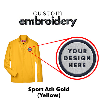 Custom Embroidered Zipper Jacket with Custom Logo Embroidery | Personalized Gift Men's Leader Soft Shell Jacket Customized Gift For Him Her