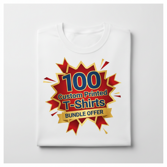 100 Custom Printed T-Shirt
