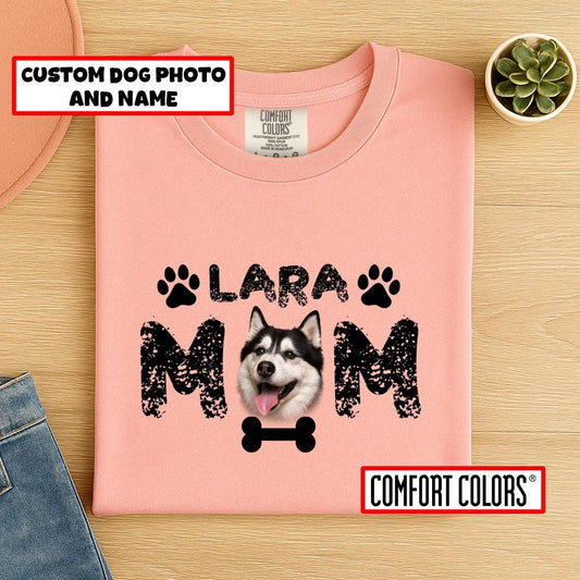 Custom Dog Photo Comfort Colors Shirt: Personalized Pet Owner Tee