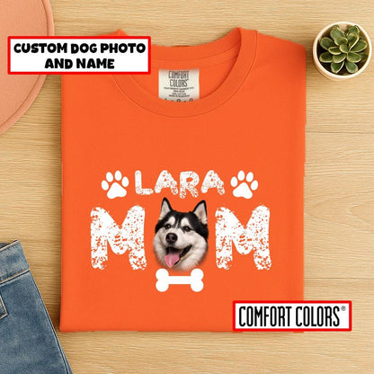 Custom Dog Photo Comfort Colors Shirt: Personalized Pet Owner Tee