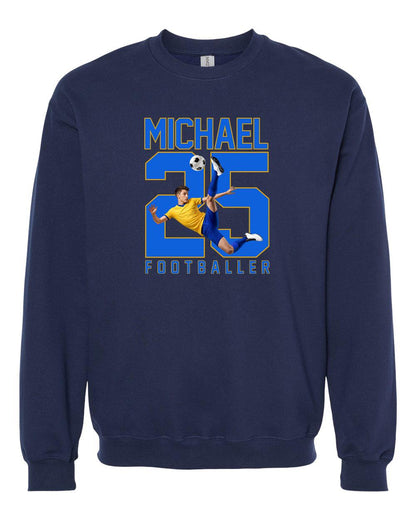 Custom Photo Football Shirt: Personalized Name & Number, Sports Gift