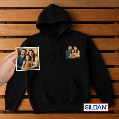 Custom Embroidered Photo Shirt: Personalized Gildan Tee, Sentimental Gift