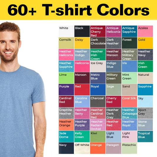Custom Embroidered Gildan T-Shirt: Personalized Text Tee, Birthday Gift