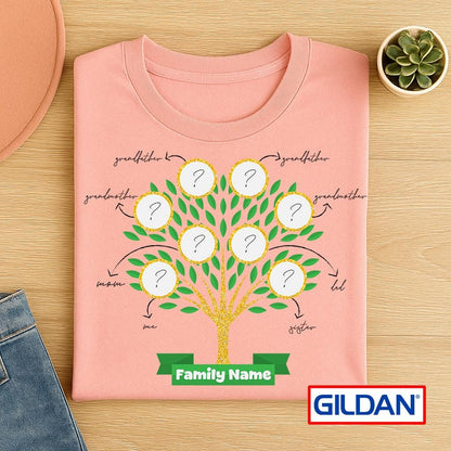 Custom Family Picture Tree Shirt: Personalized Reunion Tee